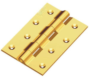 Brass railway hinges gold